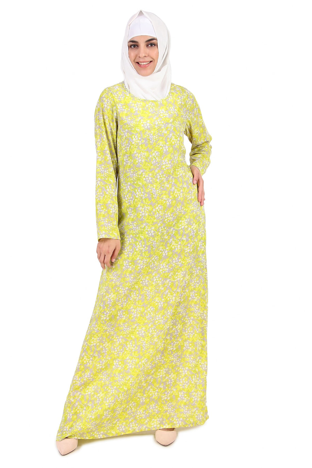 Printed Crepe Abaya AYP-348