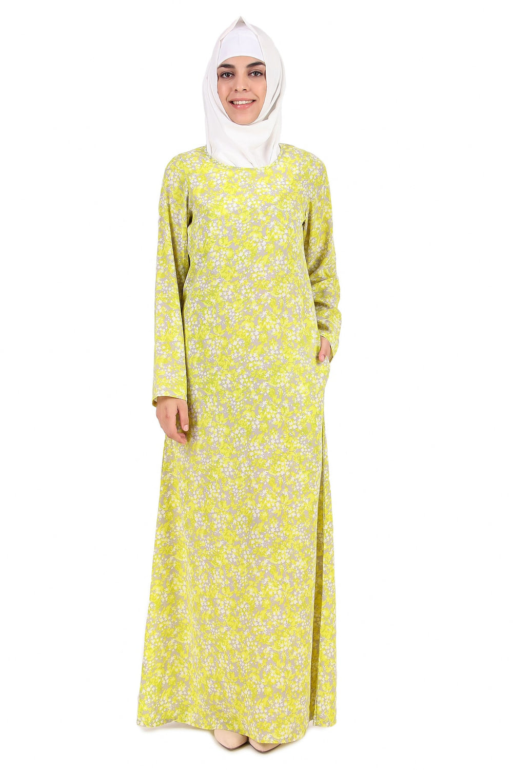 Printed Crepe Abaya AYP-348