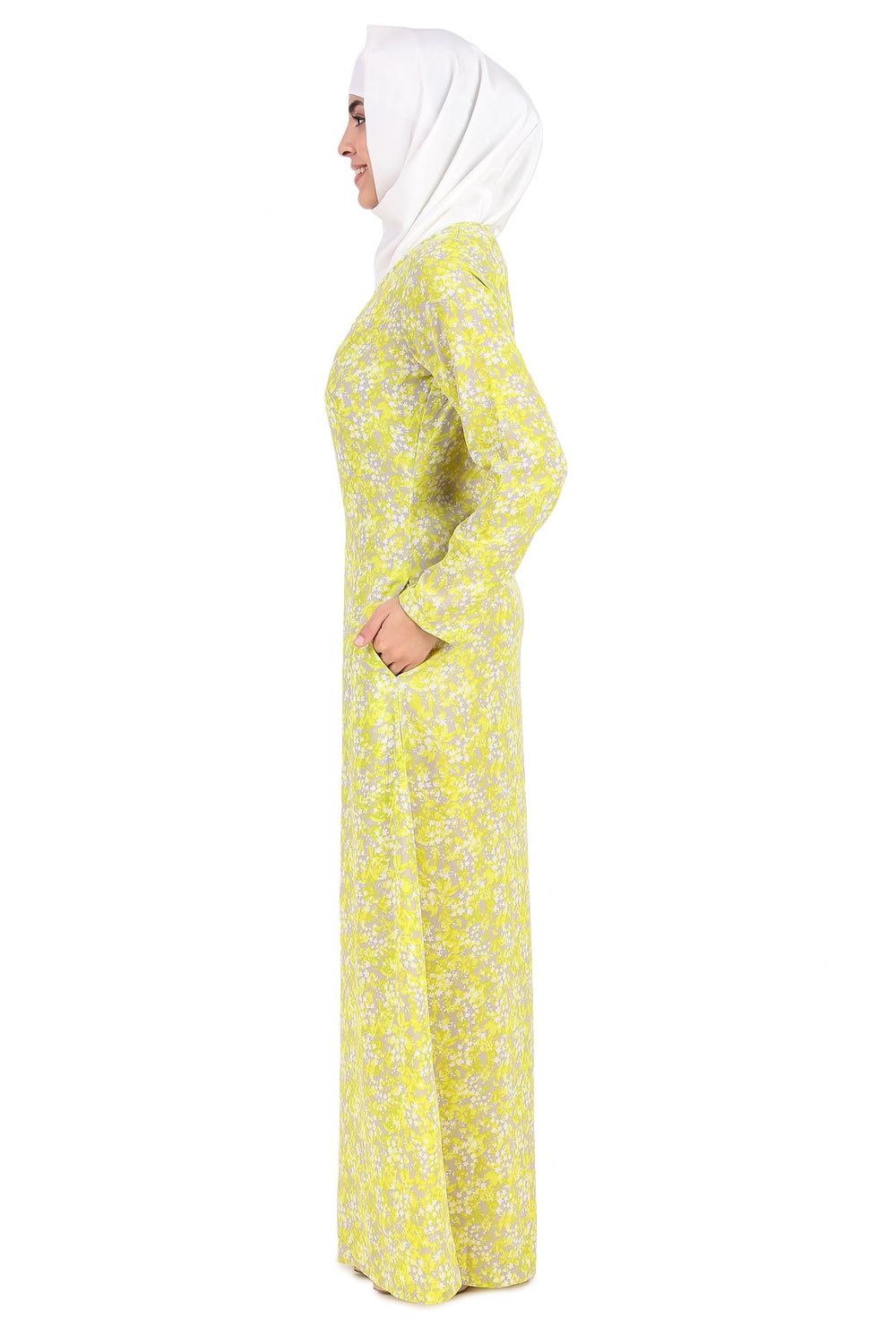 Printed Crepe Abaya AYP-348