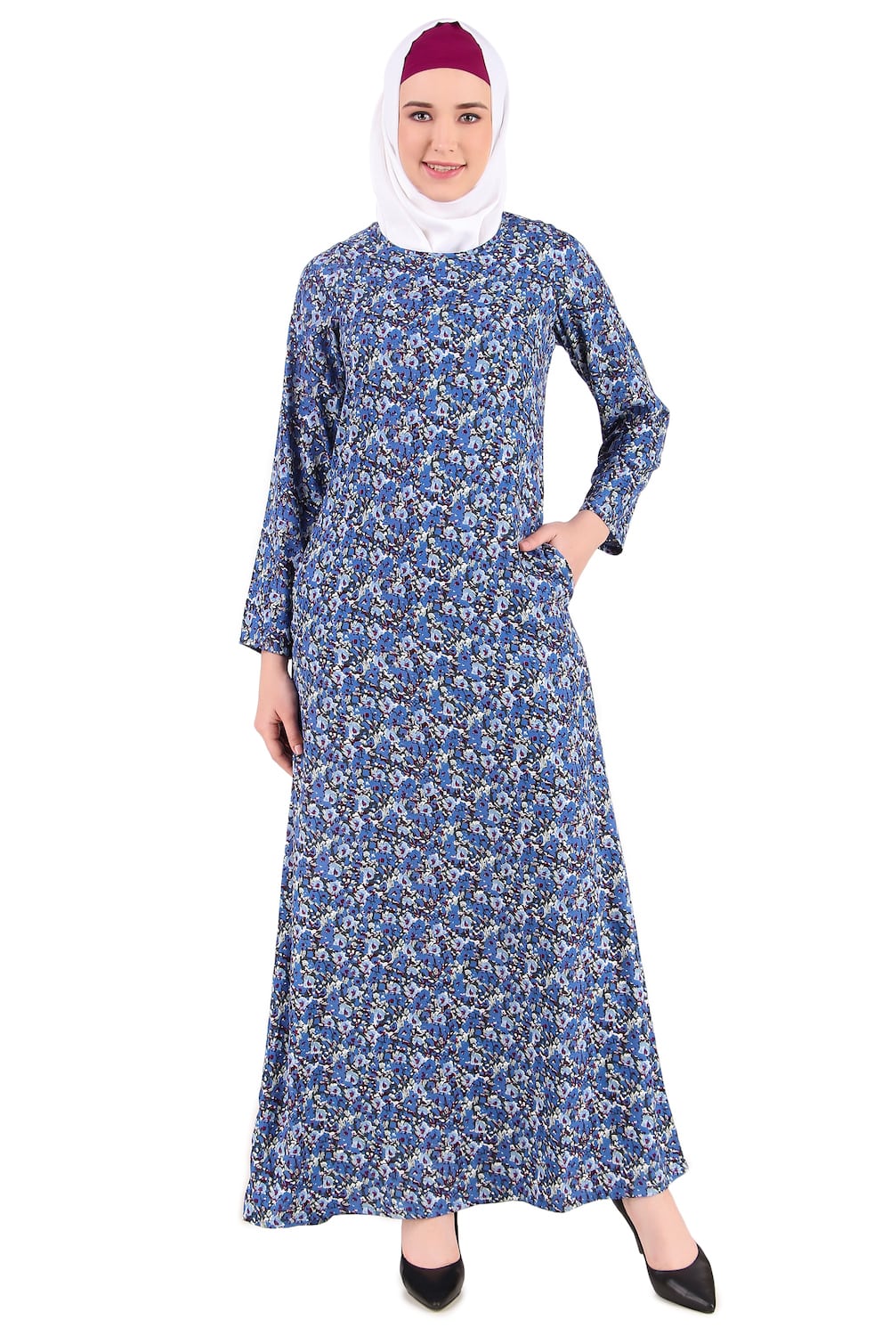 Printed Crepe Abaya AYP-359