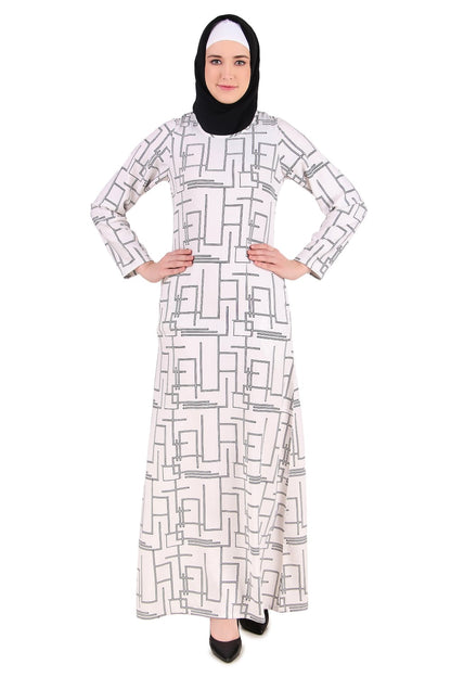 Printed Crepe Abaya AYP-362