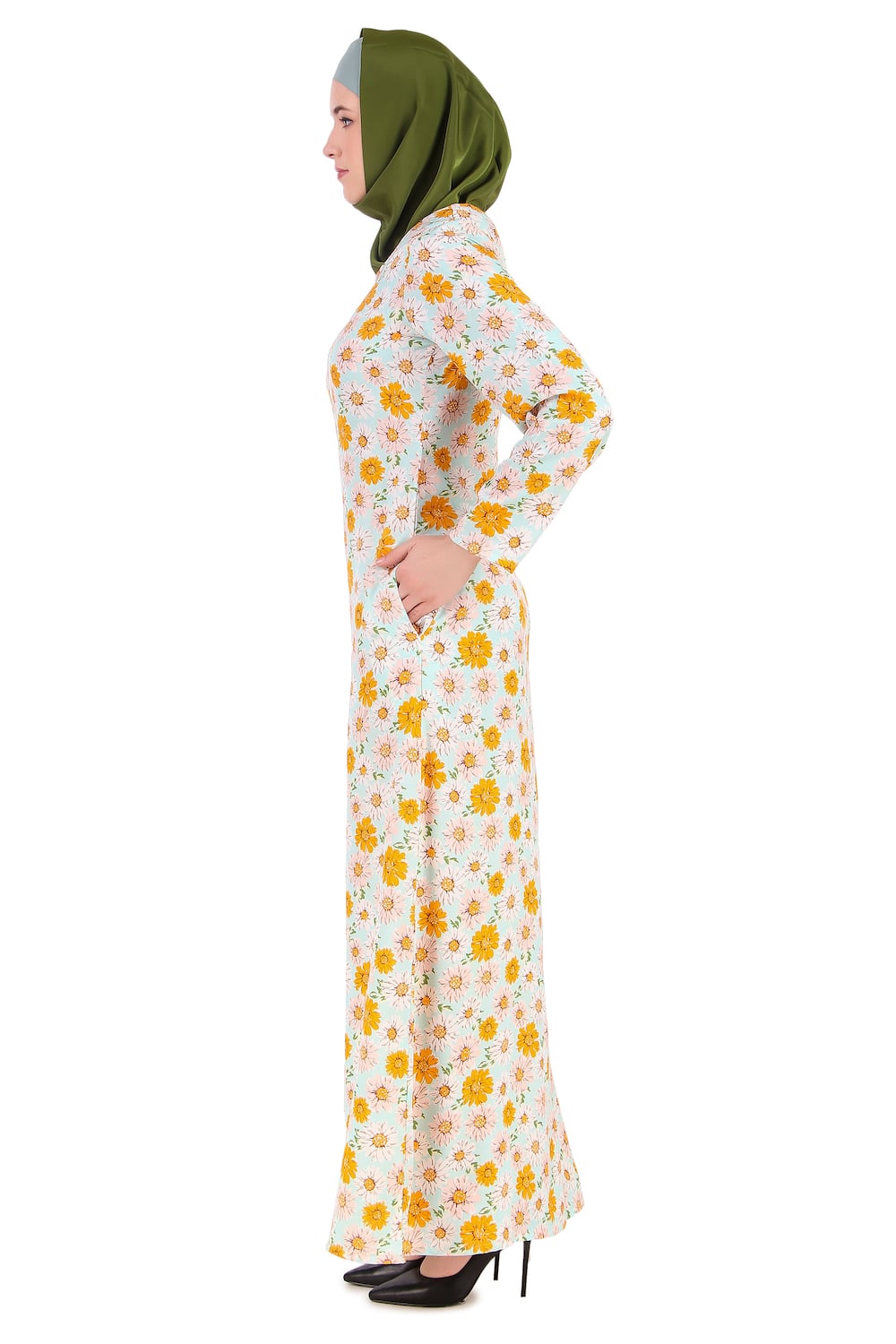 Printed Crepe Abaya AYP-365