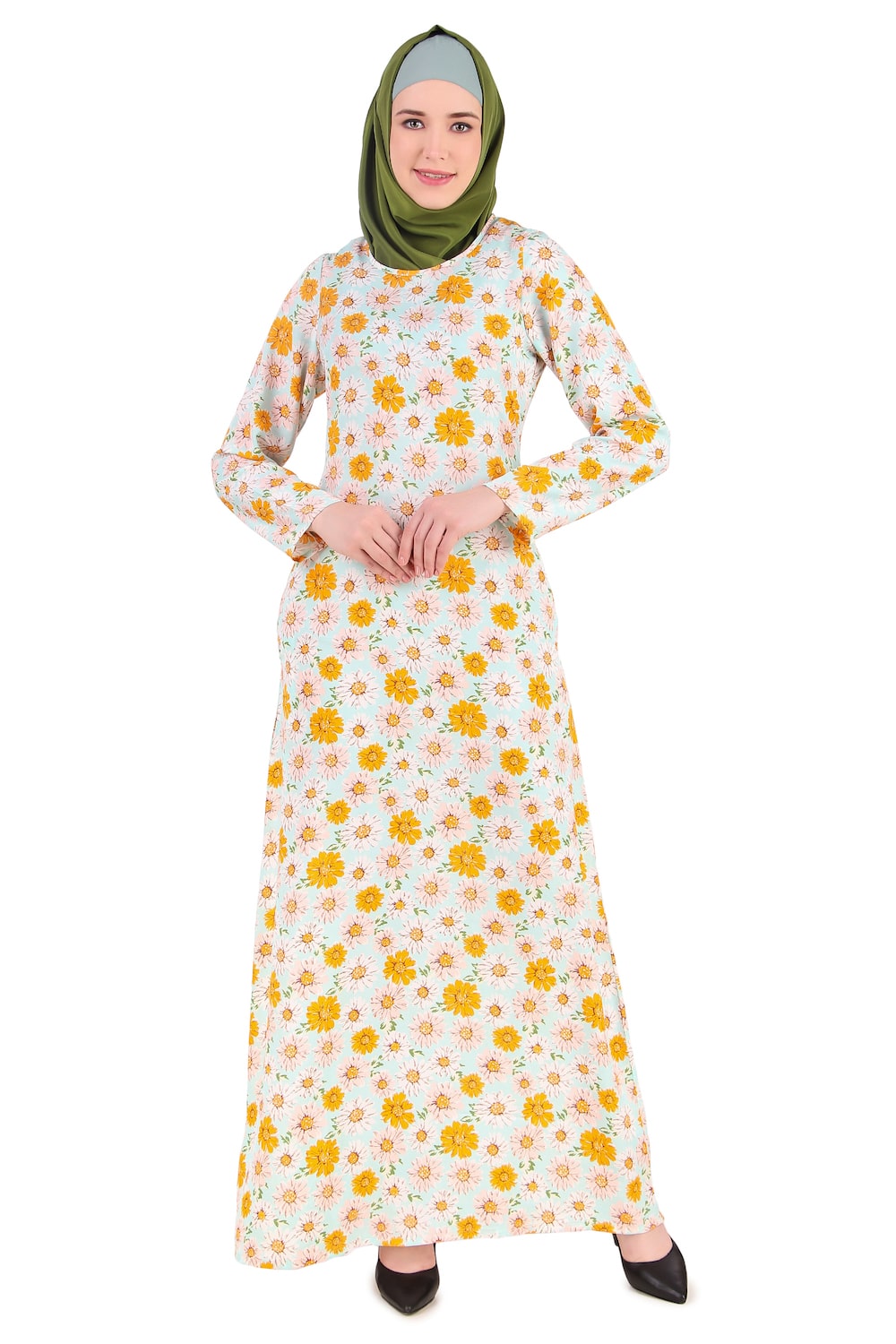 Printed Crepe Abaya AYP-365