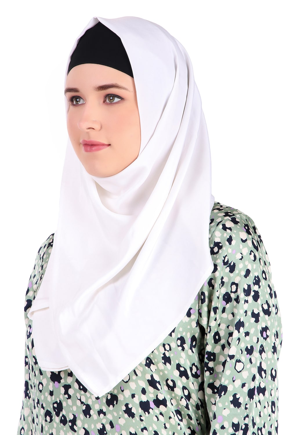 Printed Satin Abaya AYP-367