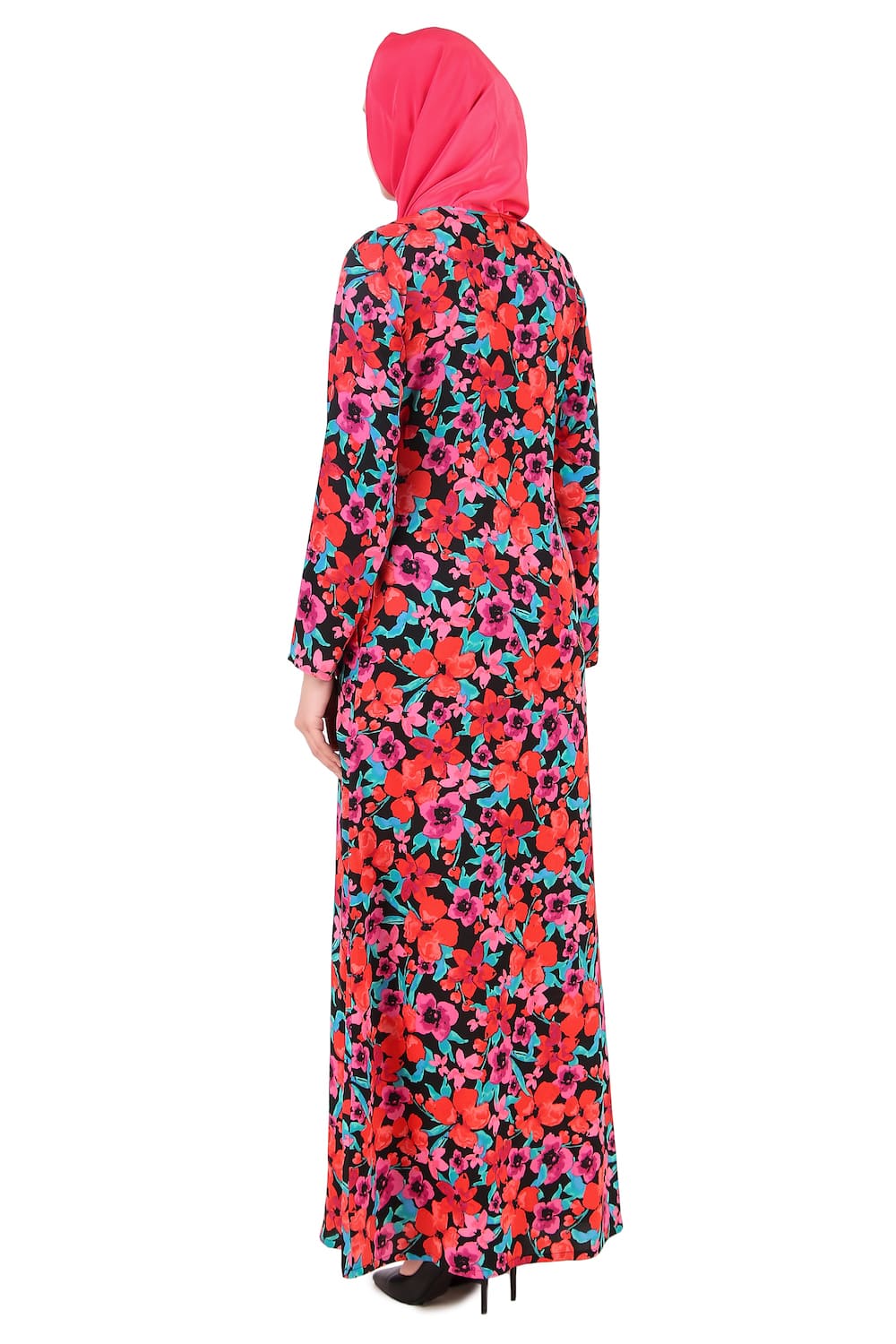 Printed Satin Abaya AYP-368
