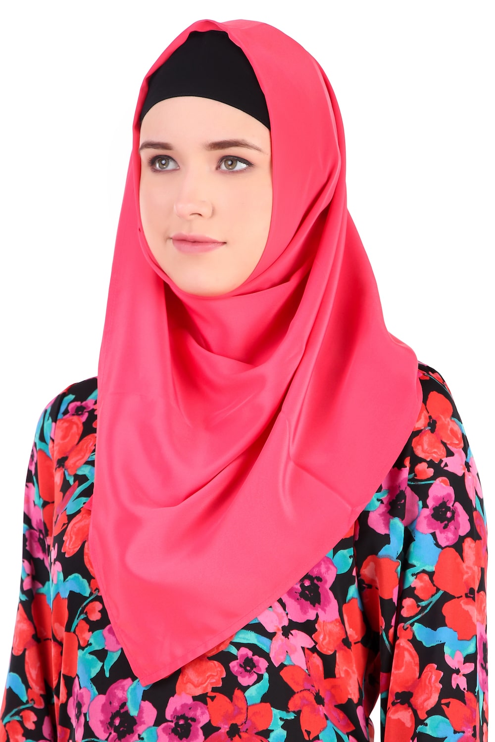 Printed Satin Abaya AYP-368