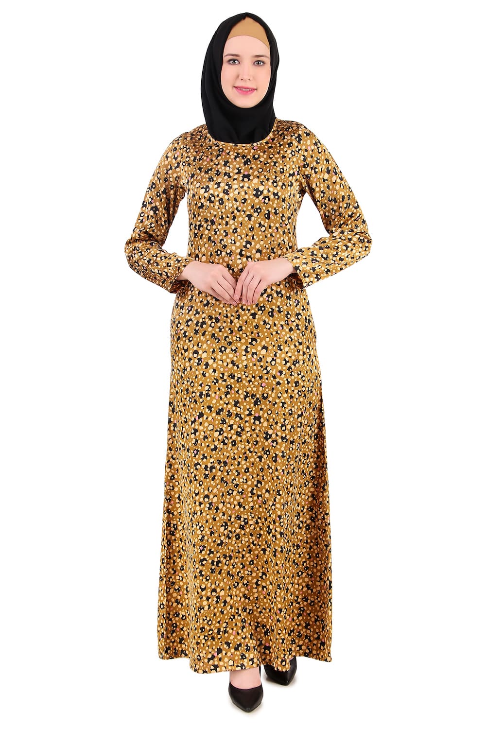 Printed Satin Abaya AYP-369