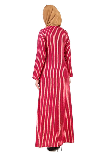 Foil Print Crepe Abaya AYP-371