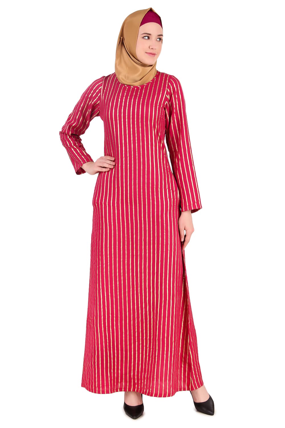 Foil Print Crepe Abaya AYP-371