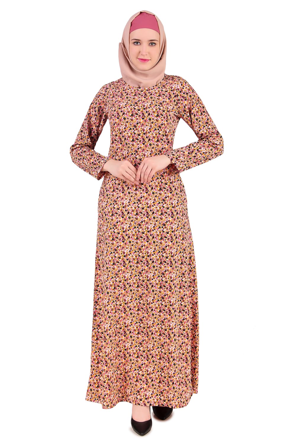Printed Crepe Abaya AYP-377