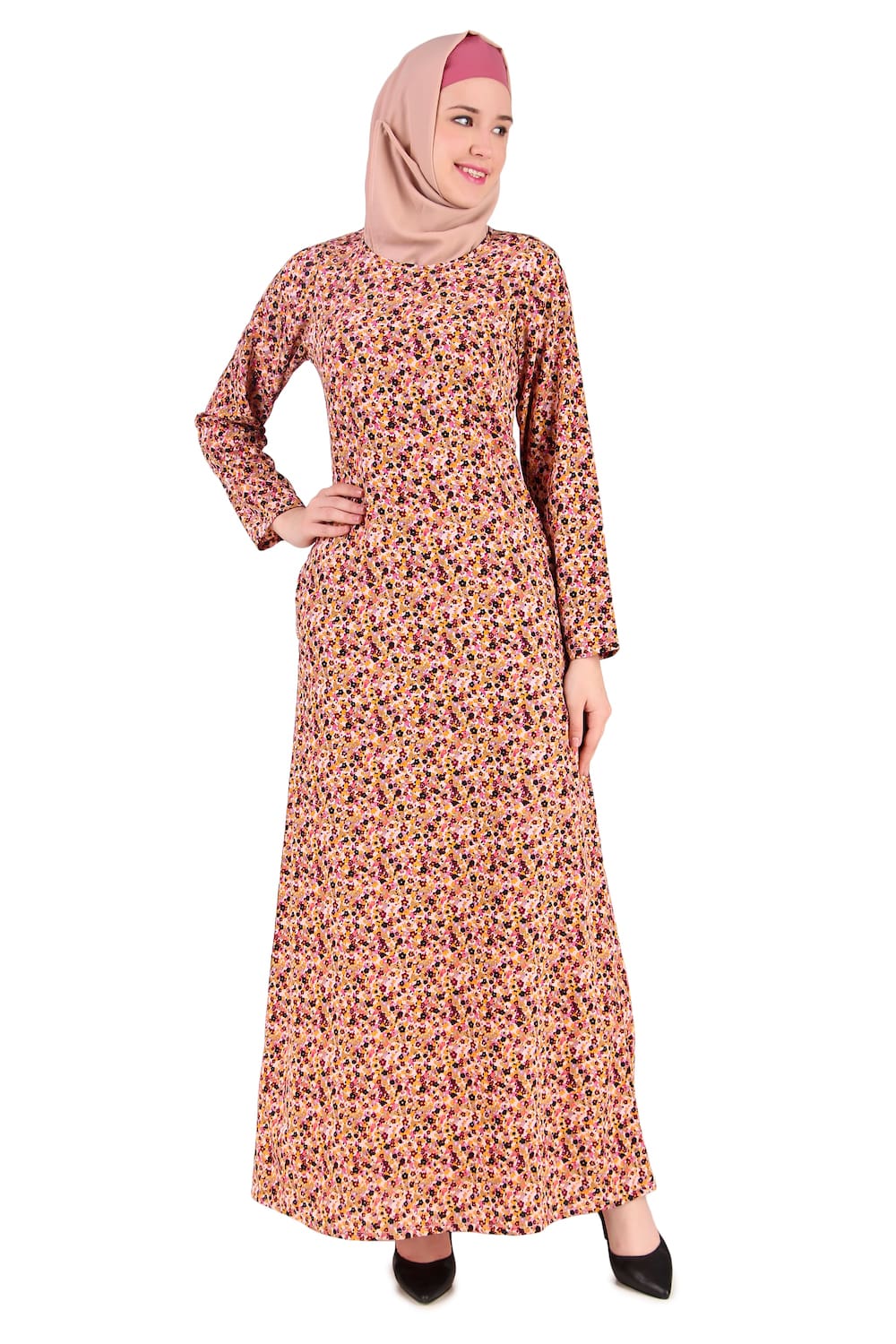 Printed Crepe Abaya AYP-377