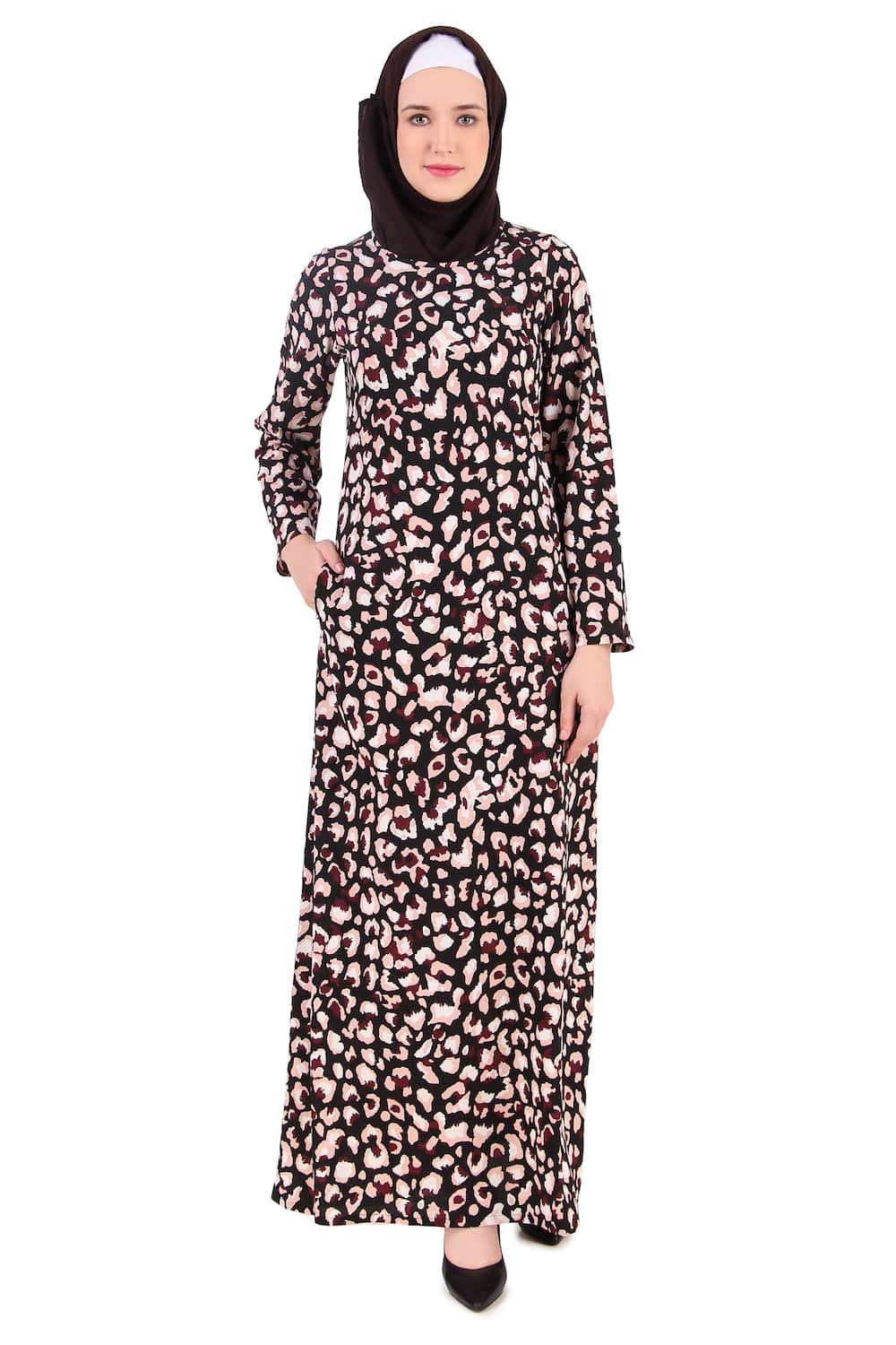 Printed Crepe Abaya AYP-379