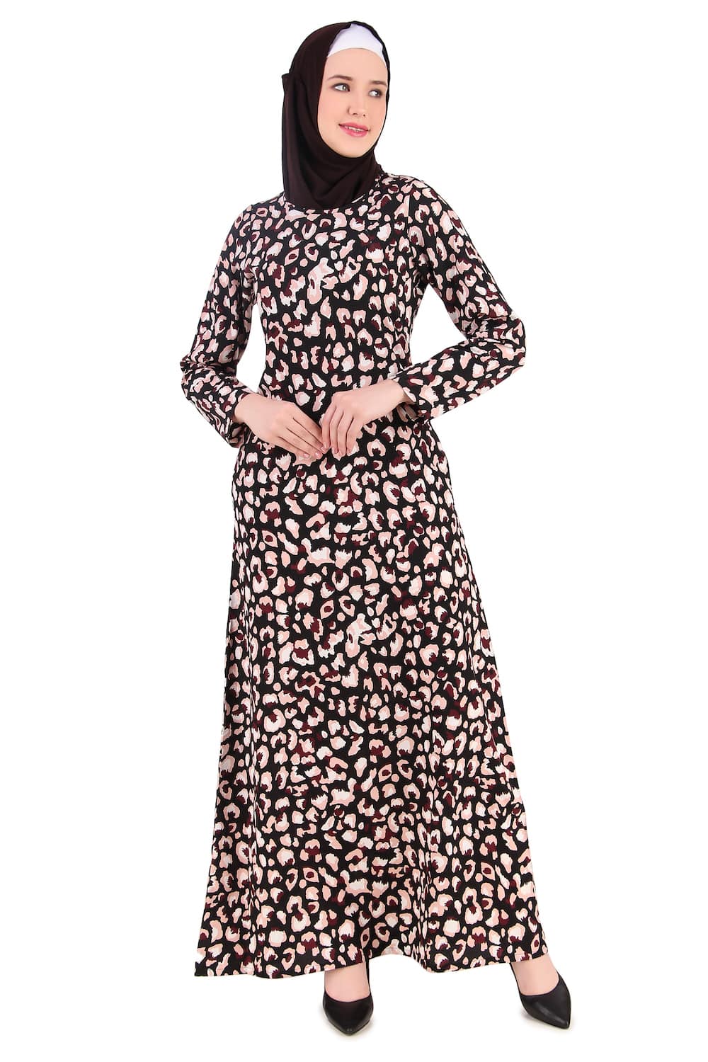 Printed Crepe Abaya AYP-379