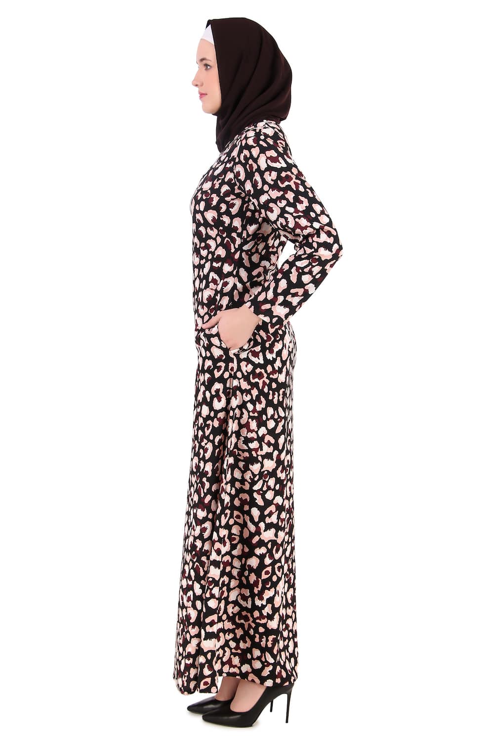 Printed Crepe Abaya AYP-379