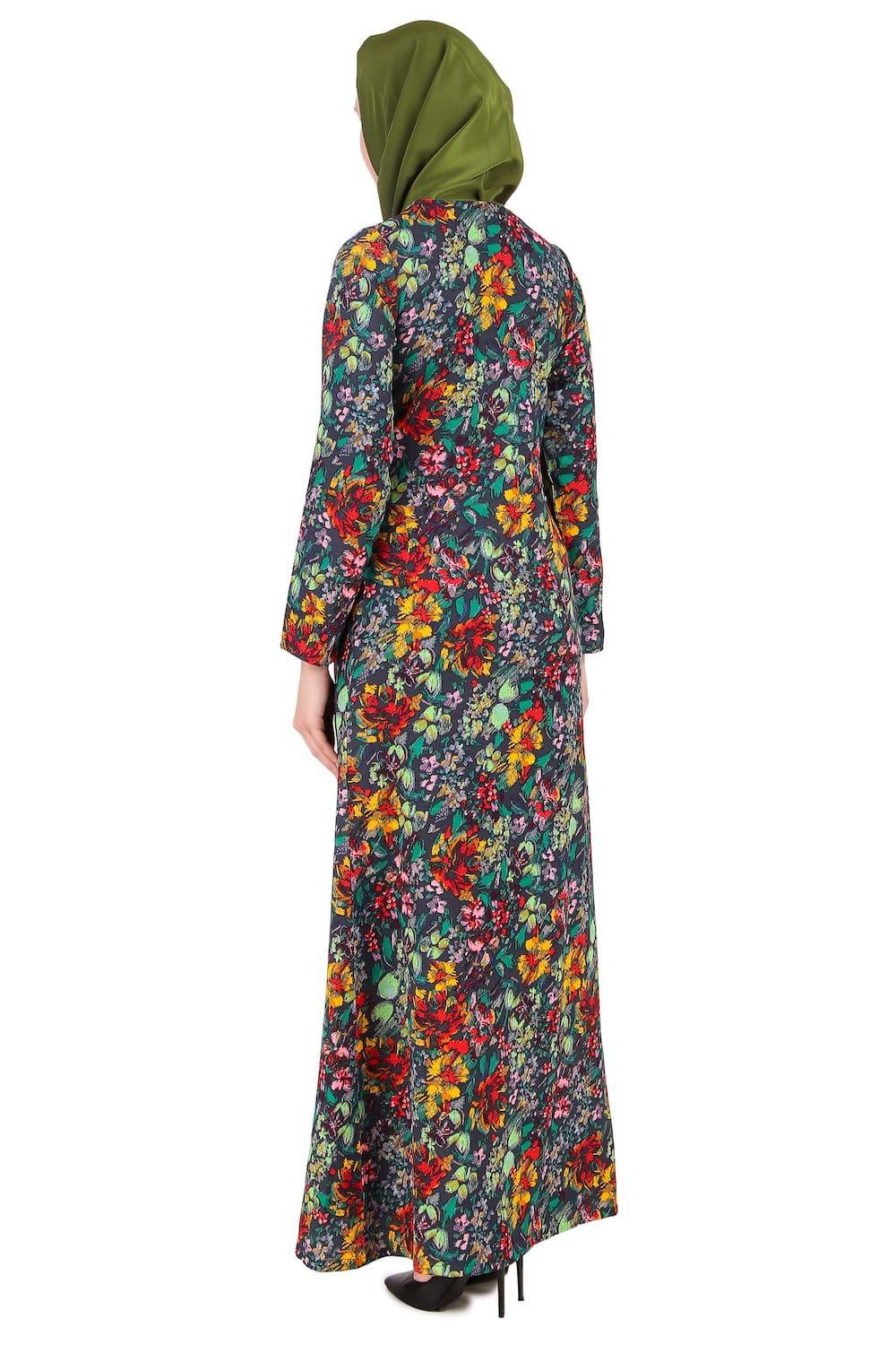 Printed Crepe Abaya AYP-382