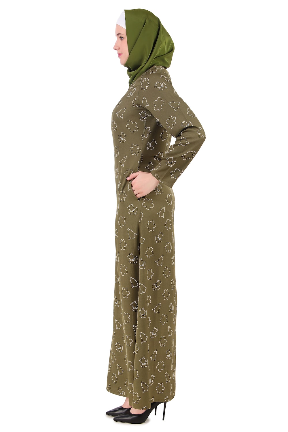 Printed Crepe Abaya AYP-388