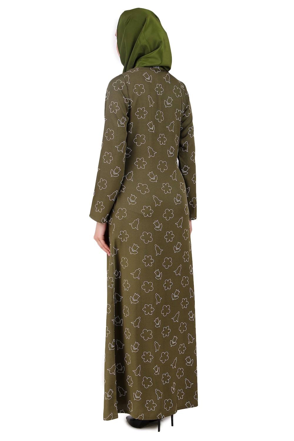 Printed Crepe Abaya AYP-388