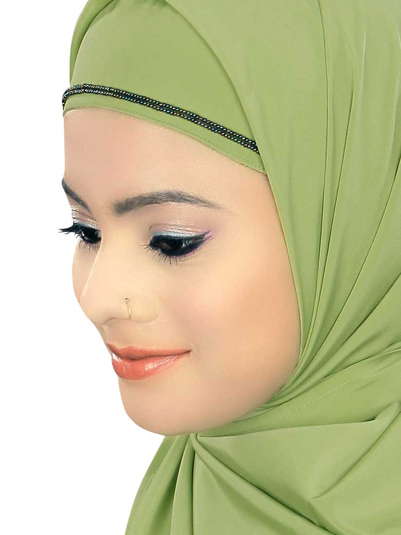 Parrot Green Crepe Hijab