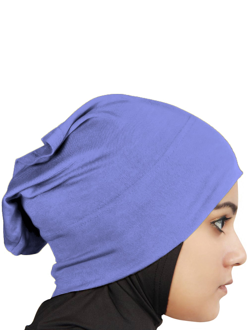 Two Piece Instant Light Indigo Viscose Jersey Hijab