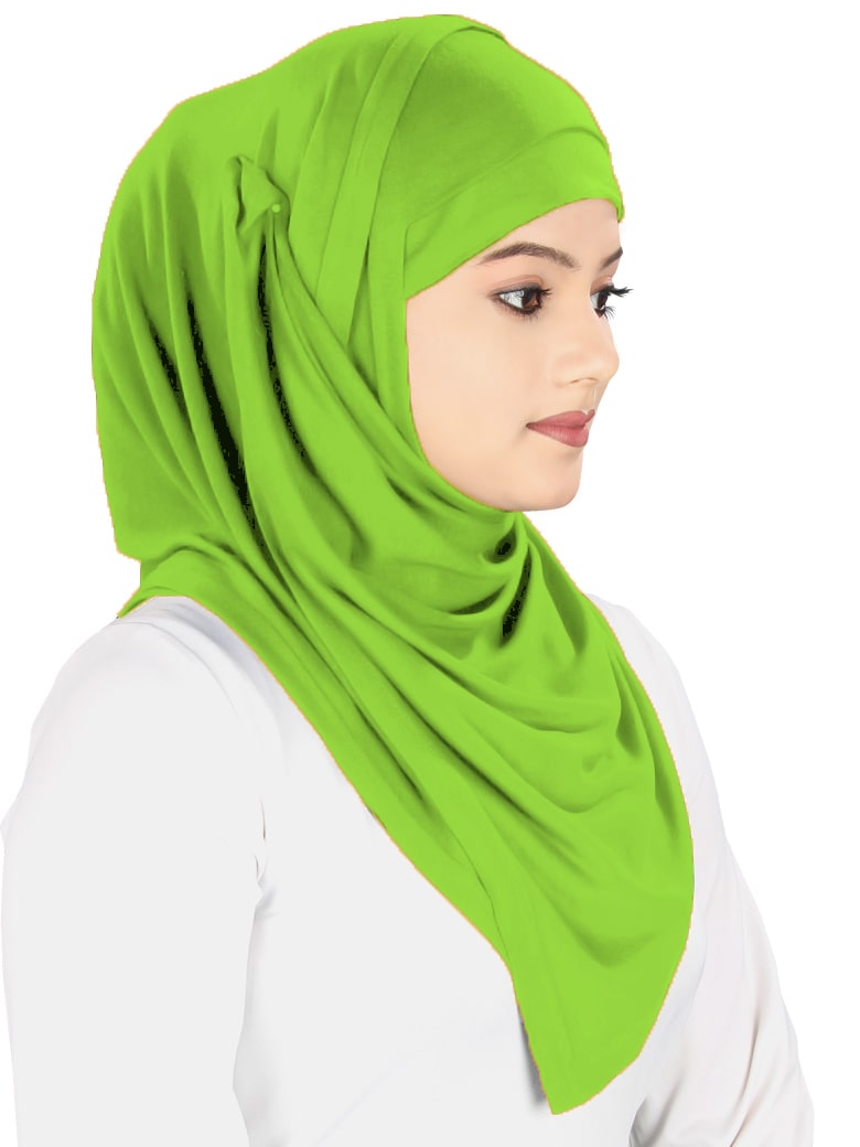 Two Piece Instant Lime Viscose Jersey Hijab