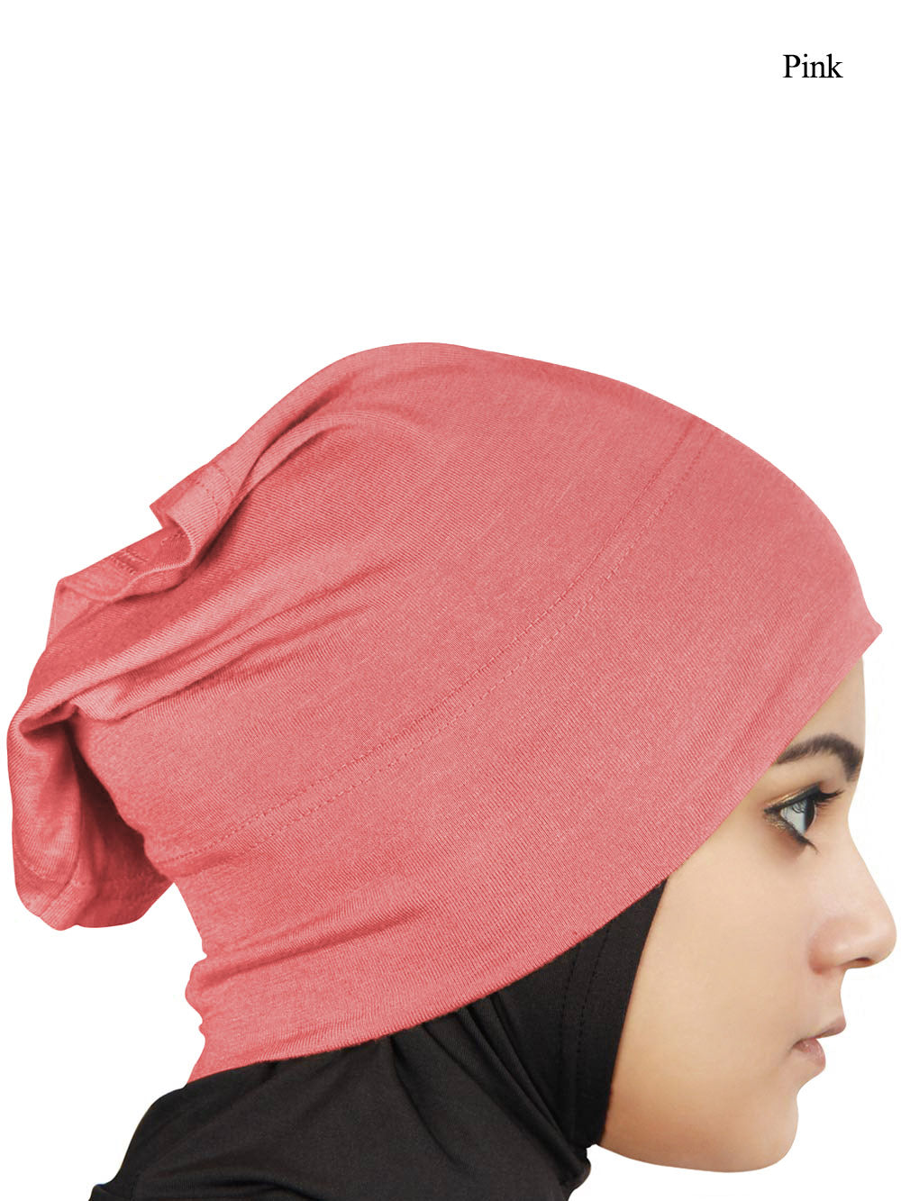 Two Piece Instant Pink Viscose Jersey Hijab