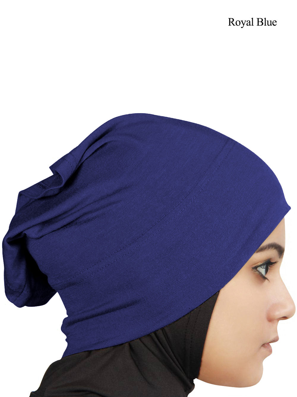 Two Piece Instant Royal Blue Viscose Jersey Hijab