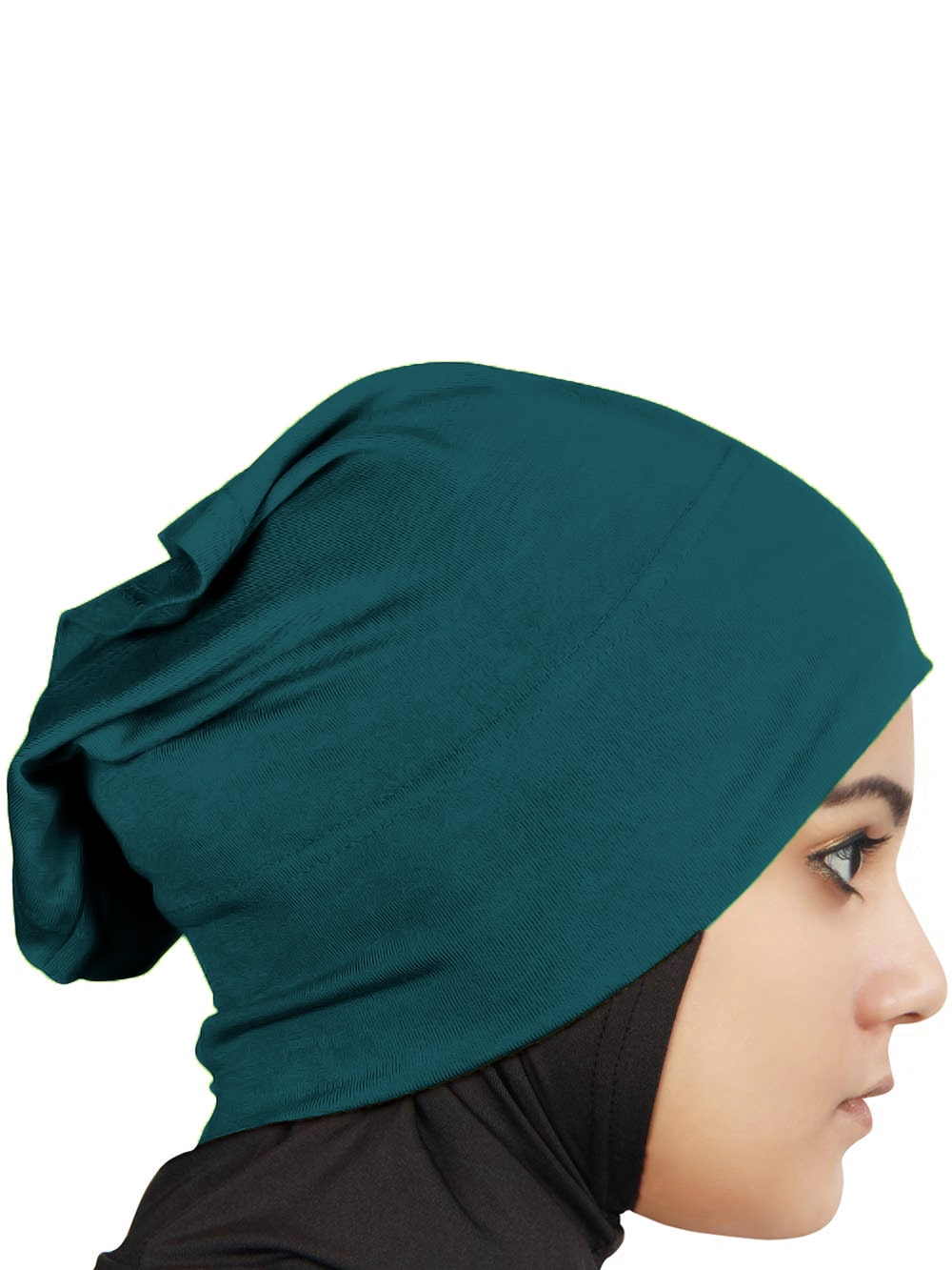 Two Piece Instant Teal Viscose Jersey Hijab