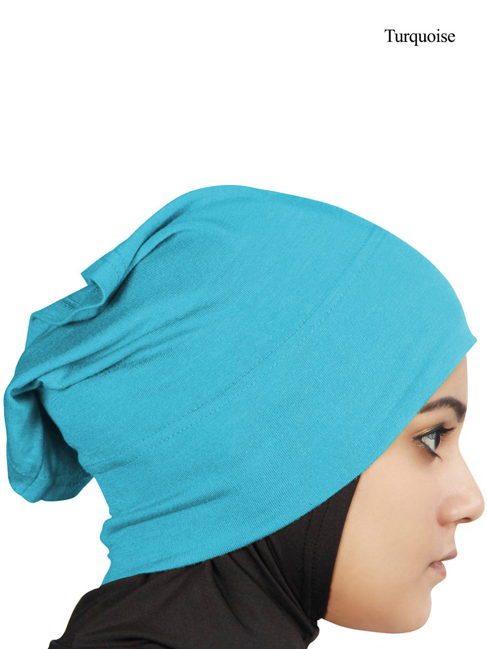 Two Piece Instant Turquoise Viscose Jersey Hijab