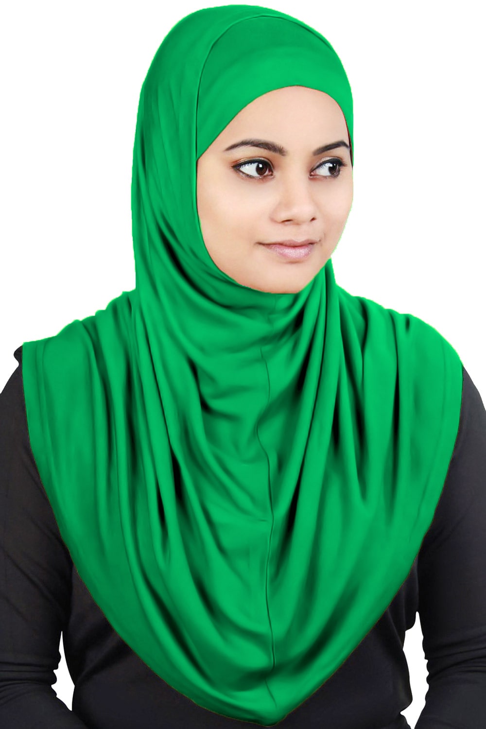 Two Piece Al-Amira Emerald Viscose Jersey Hijab