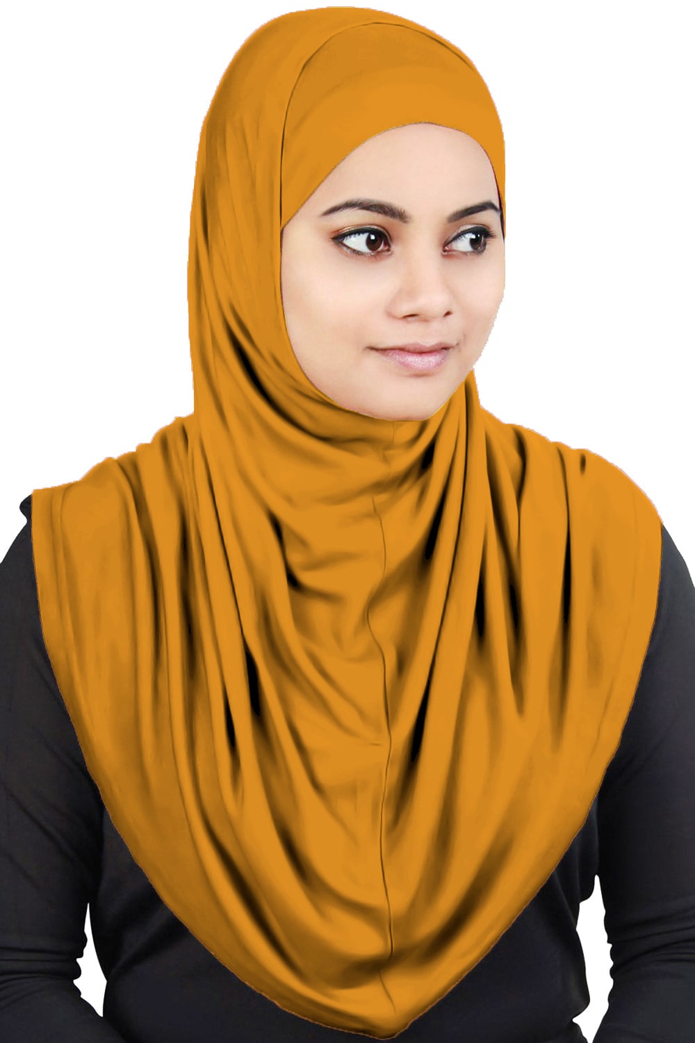 Two Piece Al-Amira Mustard Viscose Jersey Hijab