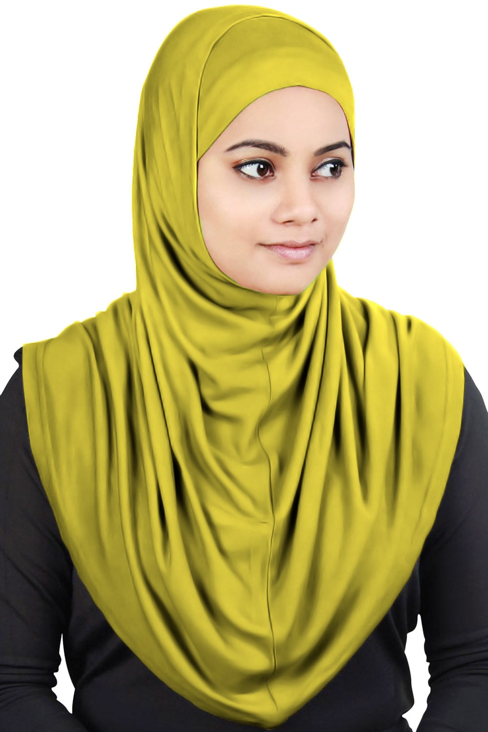 Two Piece Al-Amira Mustard Green Viscose Jersey Hijab