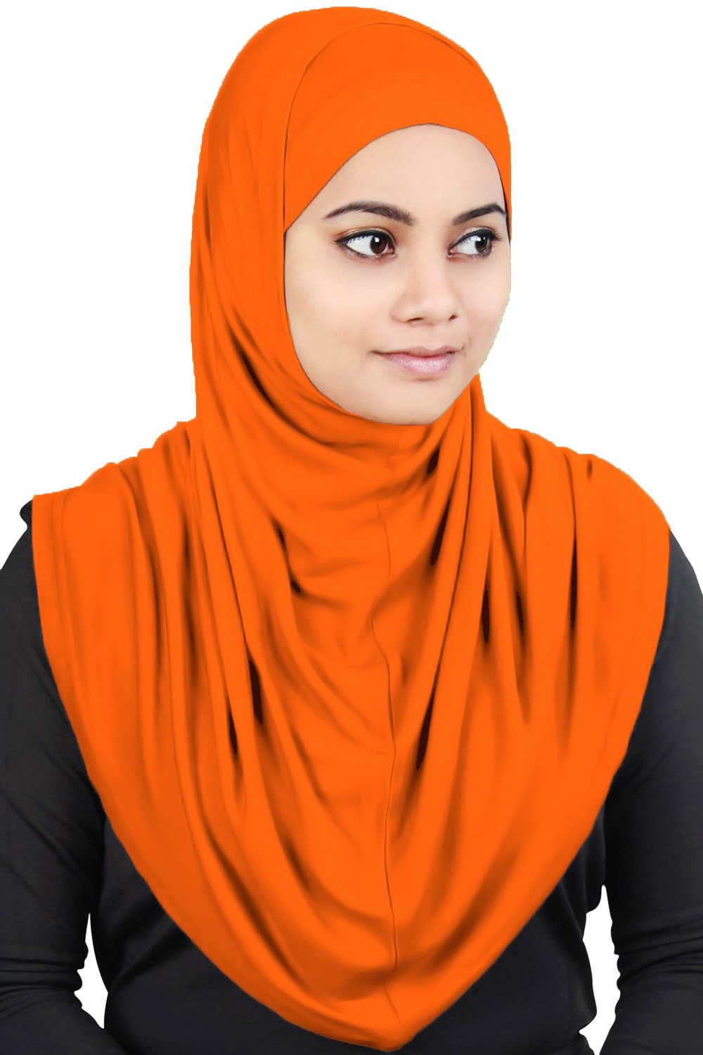 Two Piece Al-Amira Orange Viscose Jersey Hijab