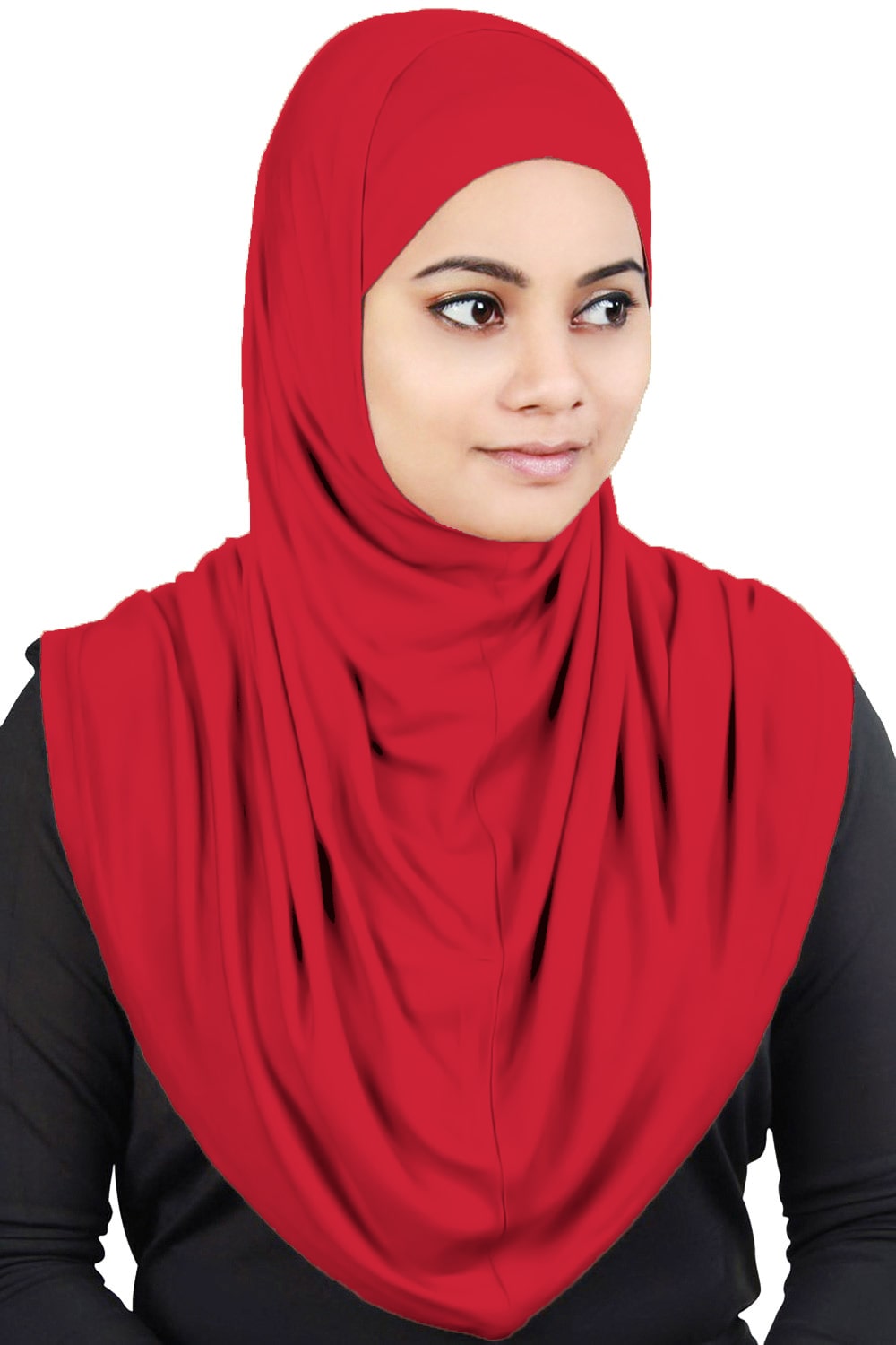 Two Piece Al-Amira Red Viscose Jersey Hijab