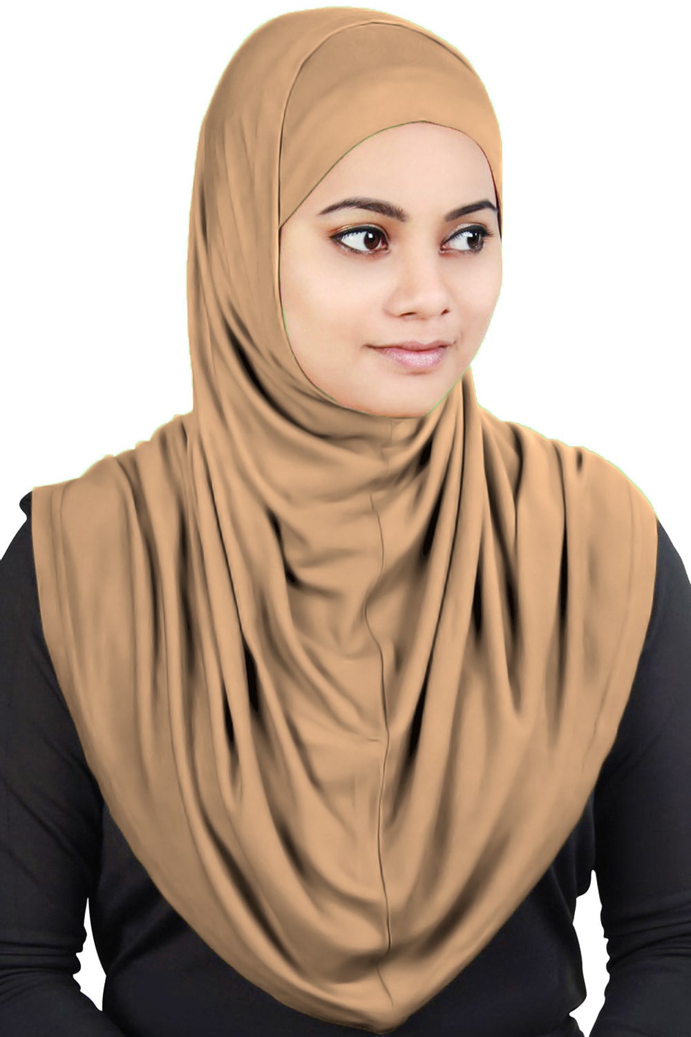 Two Piece Al-Amira Tan Viscose Jersey Hijab