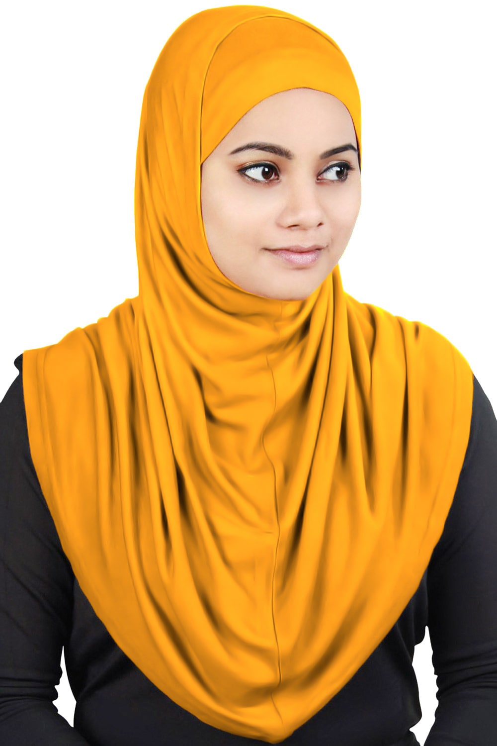Two Piece Al-Amira Yellow Orange Viscose Jersey Hijab