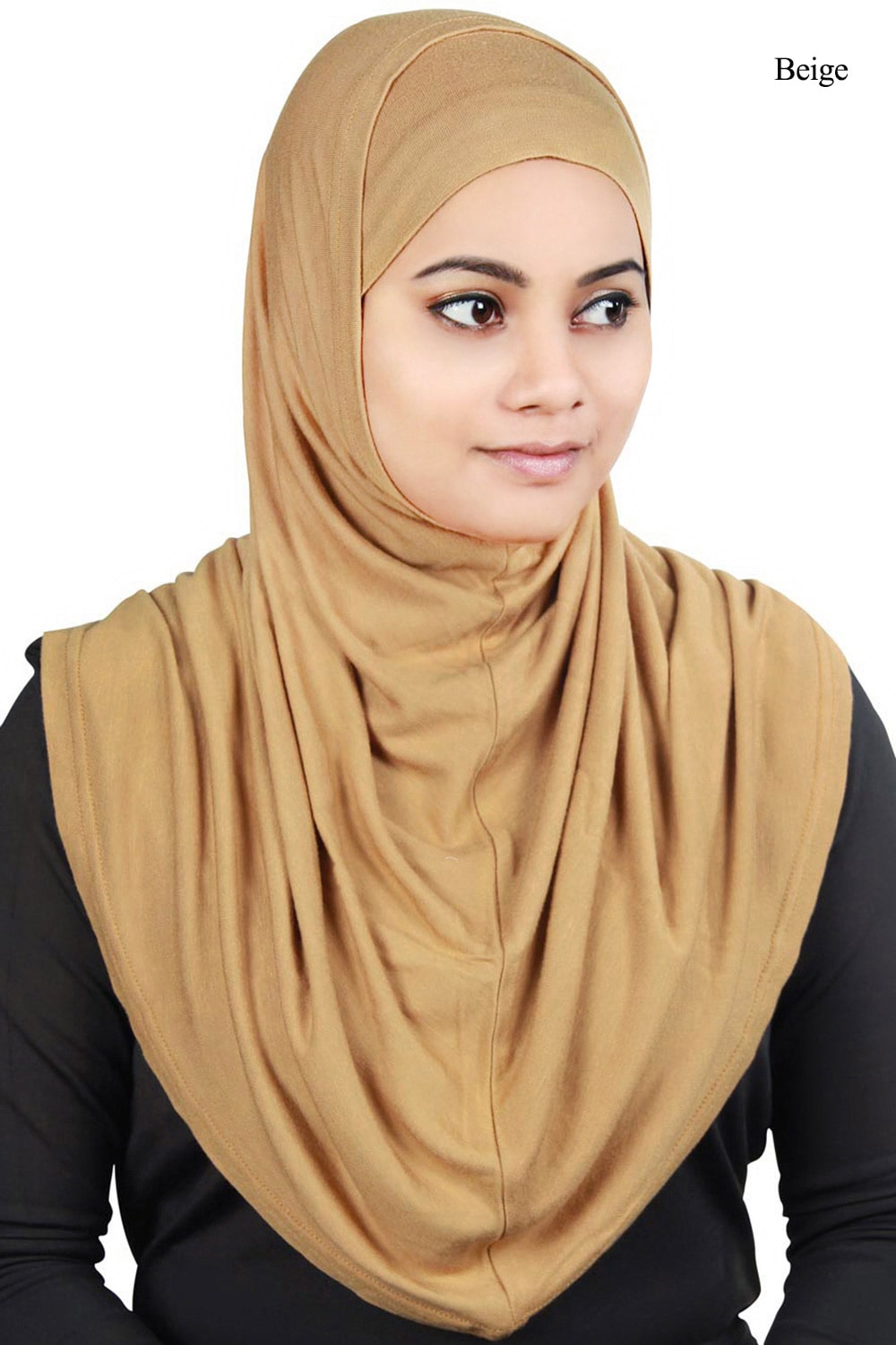 Two Piece Al-Amira Beige Viscose Jersey Hijab
