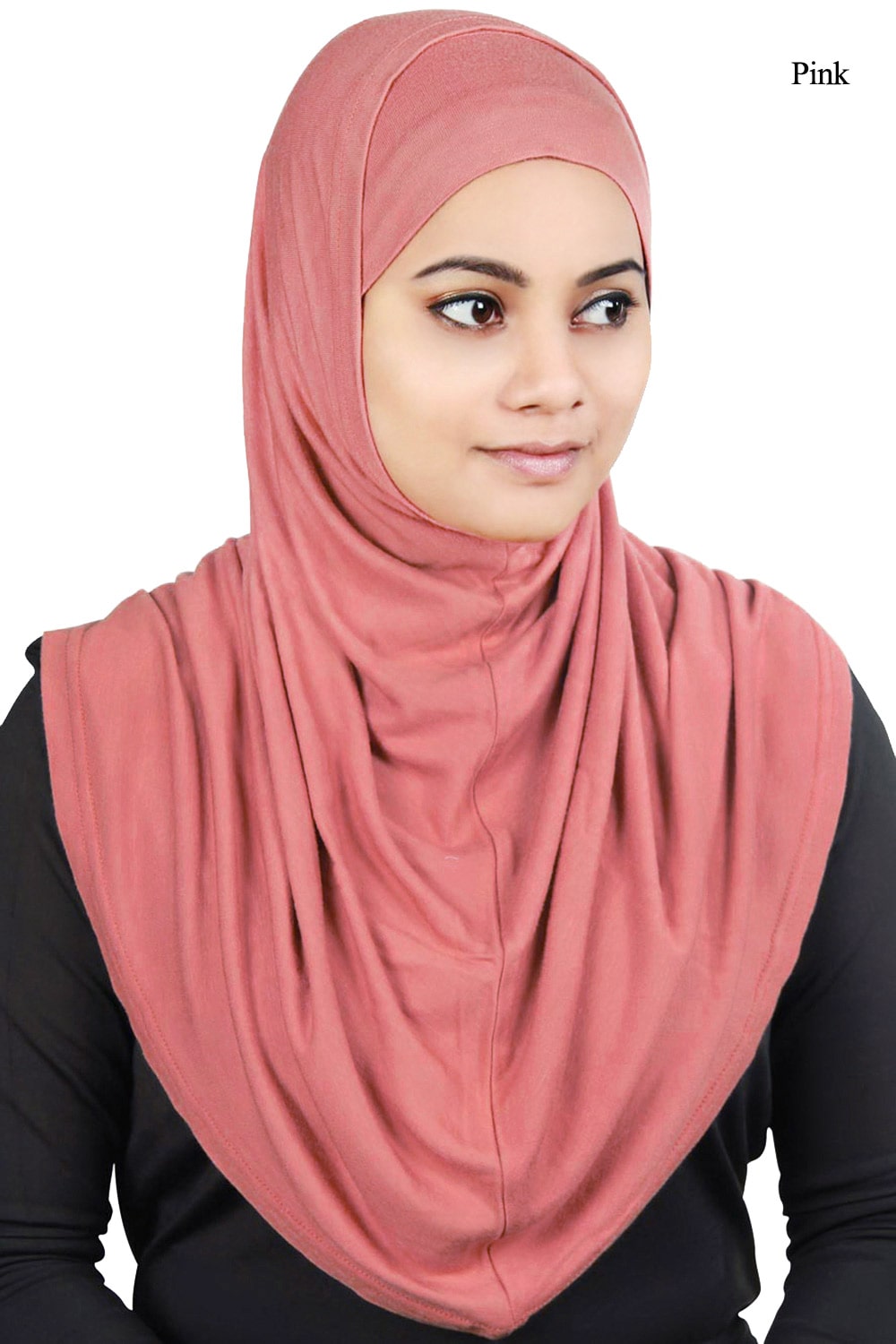Two Piece Al-Amira Pink Viscose Jersey Hijab
