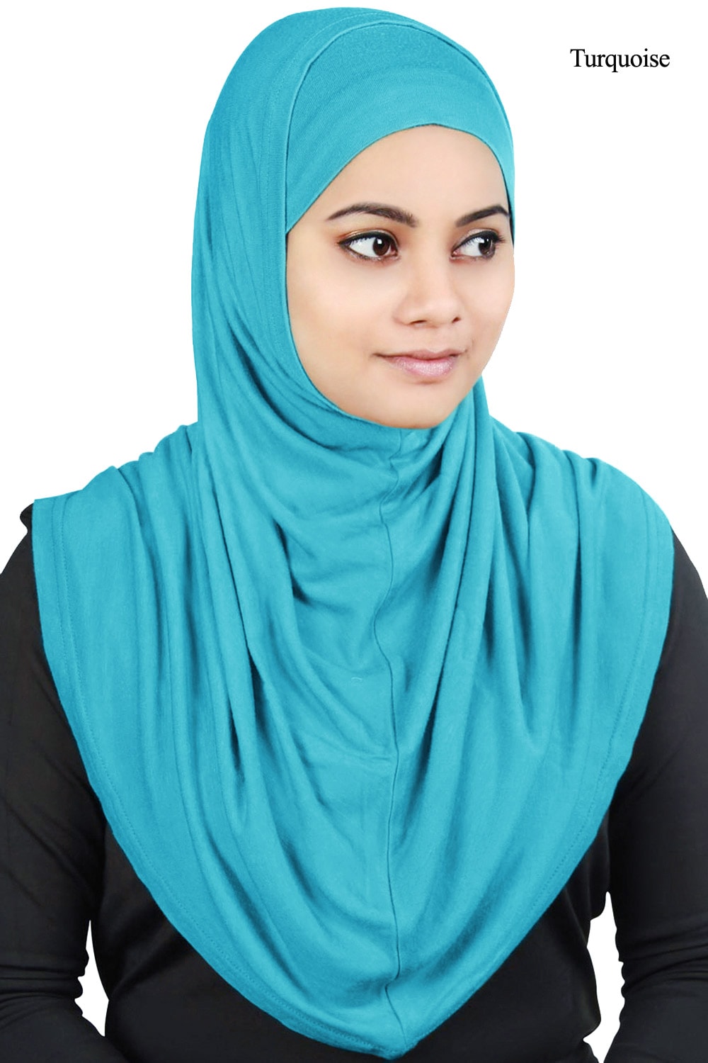 Two Piece Al-Amira Turquoise Viscose Jersey Hijab