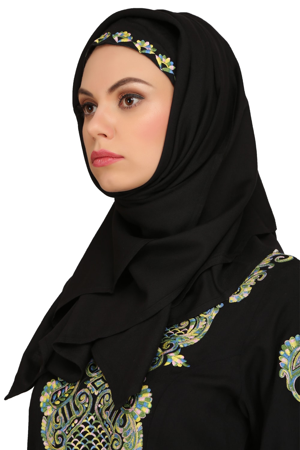 Samrah Black Rayon Hijab