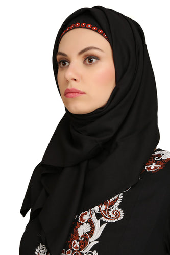 Zohra Black Rayon Hijab