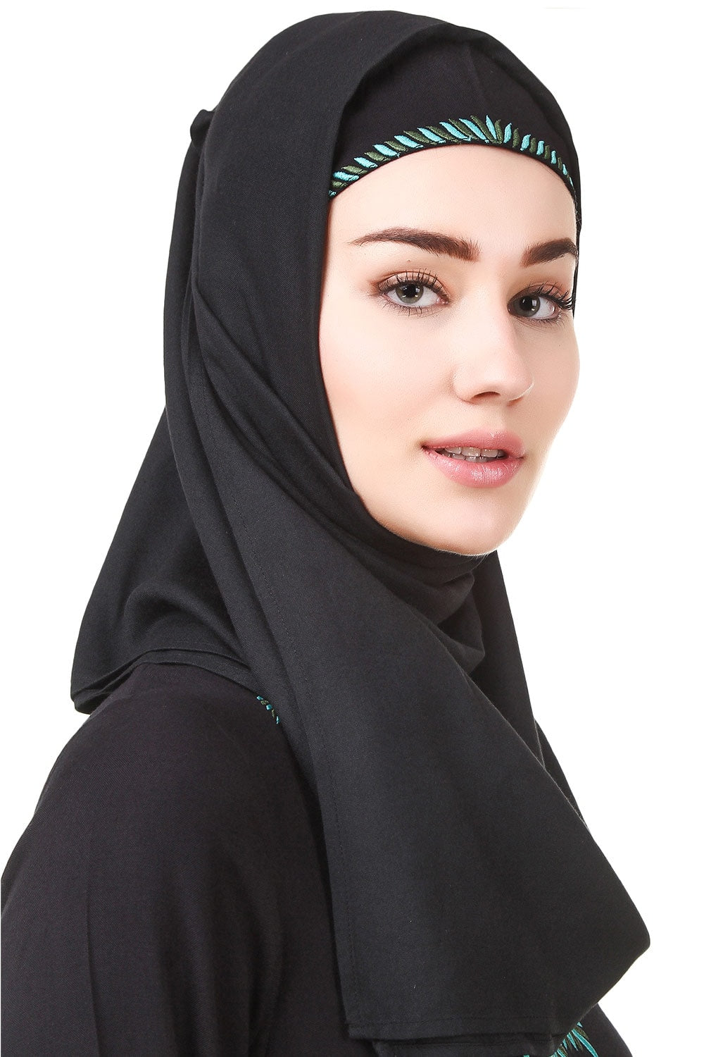 Izma Black Rayon Hijab