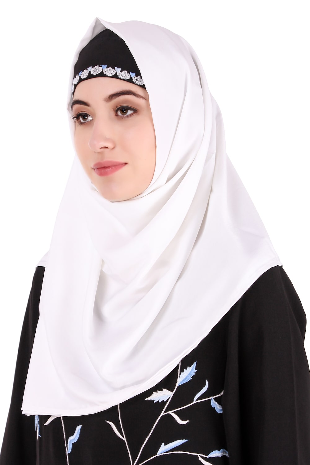 White Crepe Hijab