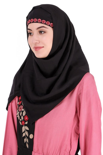 Black Rayon Hijab