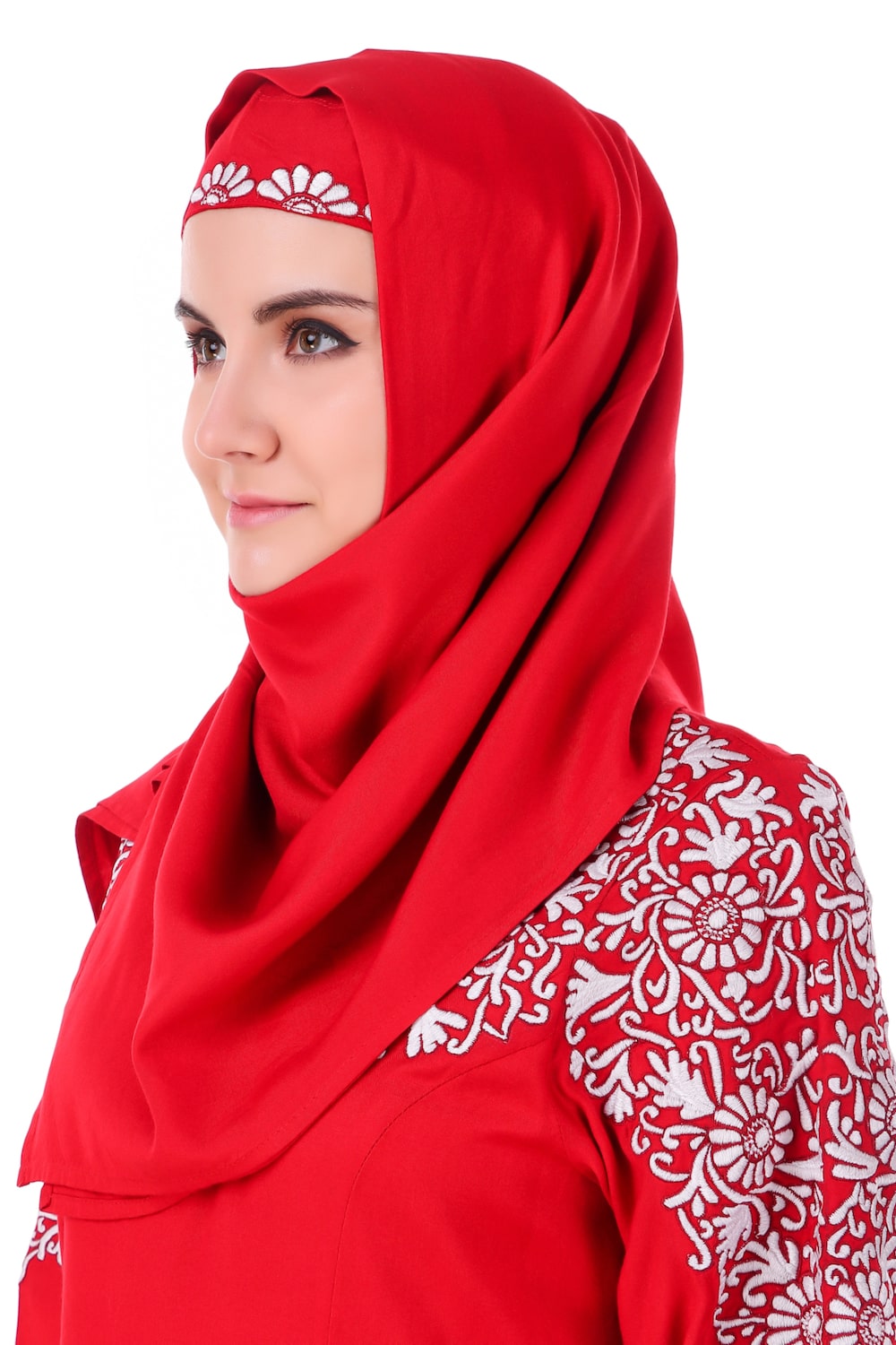 Red Rayon Hijab