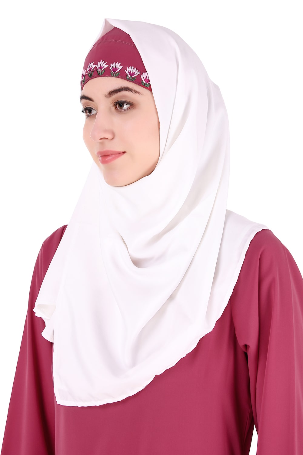 White Crepe Hijab