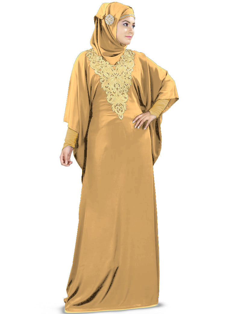 Nelam Gold Embroidered Kaftan