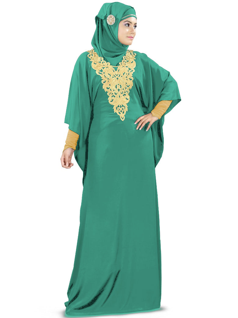 Nelam Gold Embroidered Kaftan