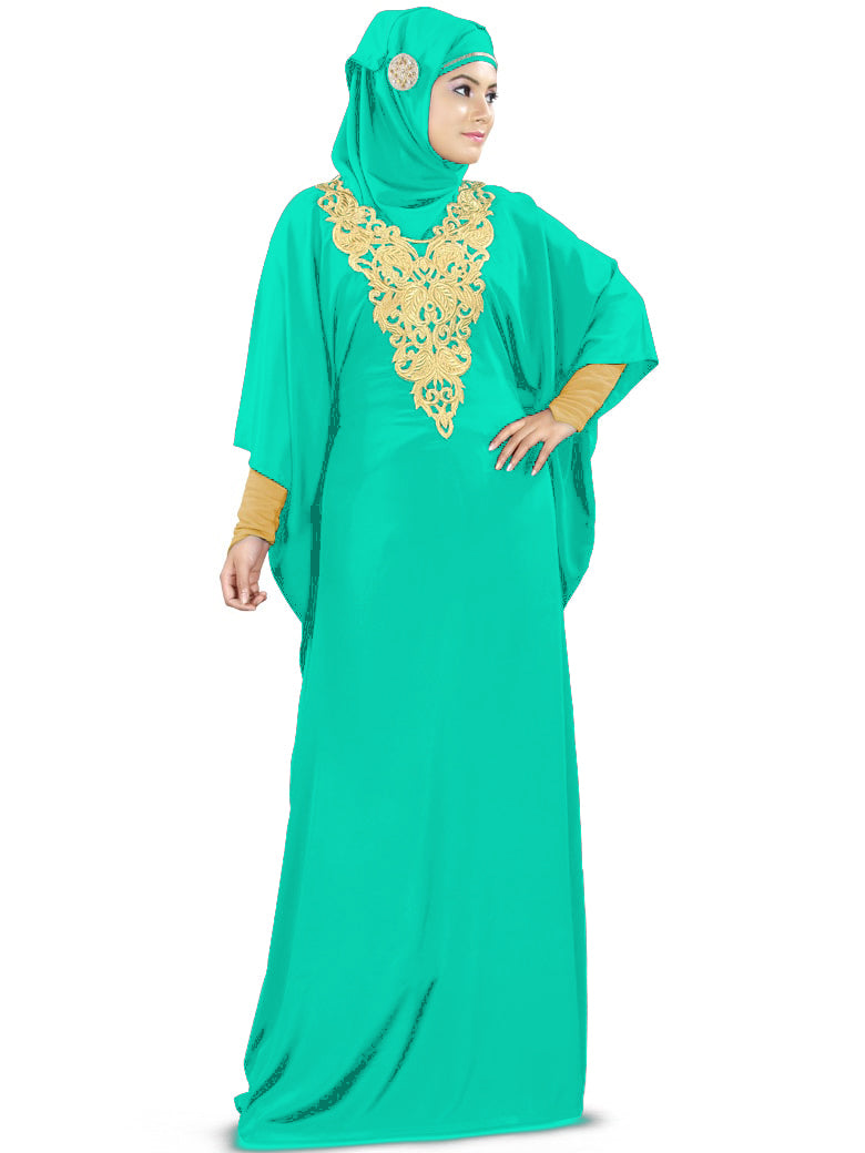 Nelam Gold Embroidered Kaftan