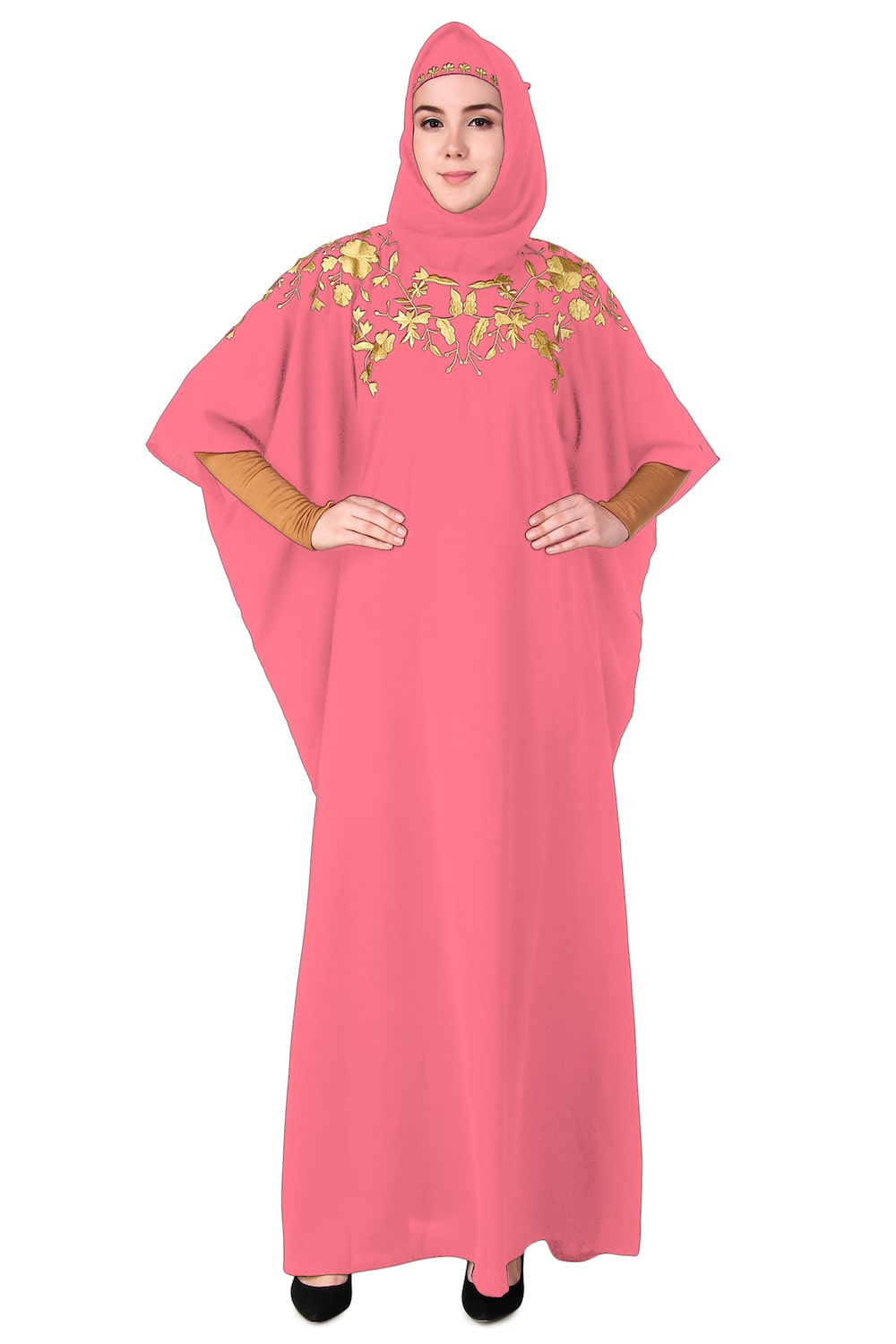 Beautiful Hand Embroidered Floral Kaftan