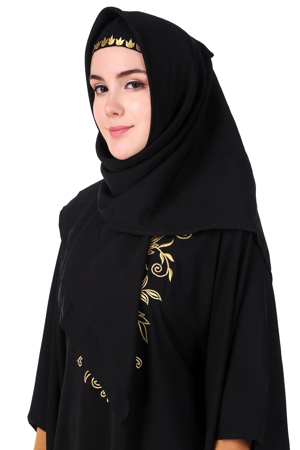 Embroidered Floral Gold Festive Kaftan